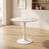 White Round Dining Table
