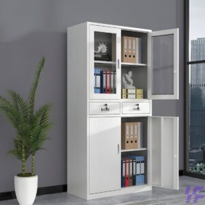 Lockable steel filing cabinet with heavy-duty metal construction, secure locking system, and spacious document storage, durable office filing solution for organized workspaces in Kenya.