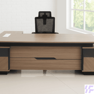 240cm L-shaped office table with spacious corner workstation, durable premium finish, and sturdy modern frame, ideal executive office desk for productive corporate and home workspaces in Kenya.