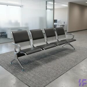 Padded reception waiting bench with comfortable cushioned seating, durable sturdy frame, and modern design, stylish visitor seating solution for office receptions, clinics, and commercial waiting areas in Kenya.