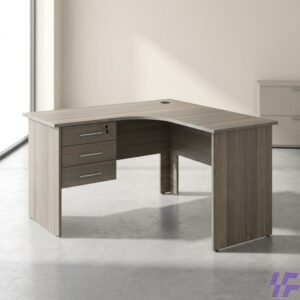 1.2M curved office desk with ergonomic modern design, spacious durable work surface, and sturdy frame, professional workstation ideal for offices, study areas, and home workspaces in Kenya.