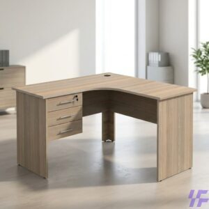 1.2M curved office desk with ergonomic modern design, spacious durable work surface, and sturdy frame, professional workstation ideal for offices, study areas, and home workspaces in Kenya.