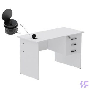 1.2m white study desk with spacious durable tabletop and modern sturdy frame, stylish workstation ideal for studying, home offices, and professional workspaces in Kenya.
