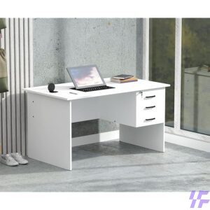 1.2m white study desk with spacious durable tabletop and modern sturdy frame, stylish workstation ideal for studying, home offices, and professional workspaces in Kenya.