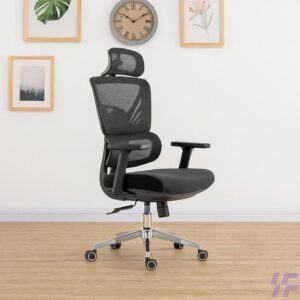 Mesh high-back ergonomic office chair with breathable backrest, adjustable lumbar support, headrest, and cushioned seating, comfortable executive chair for long working hours in office and home workspaces in Kenya.