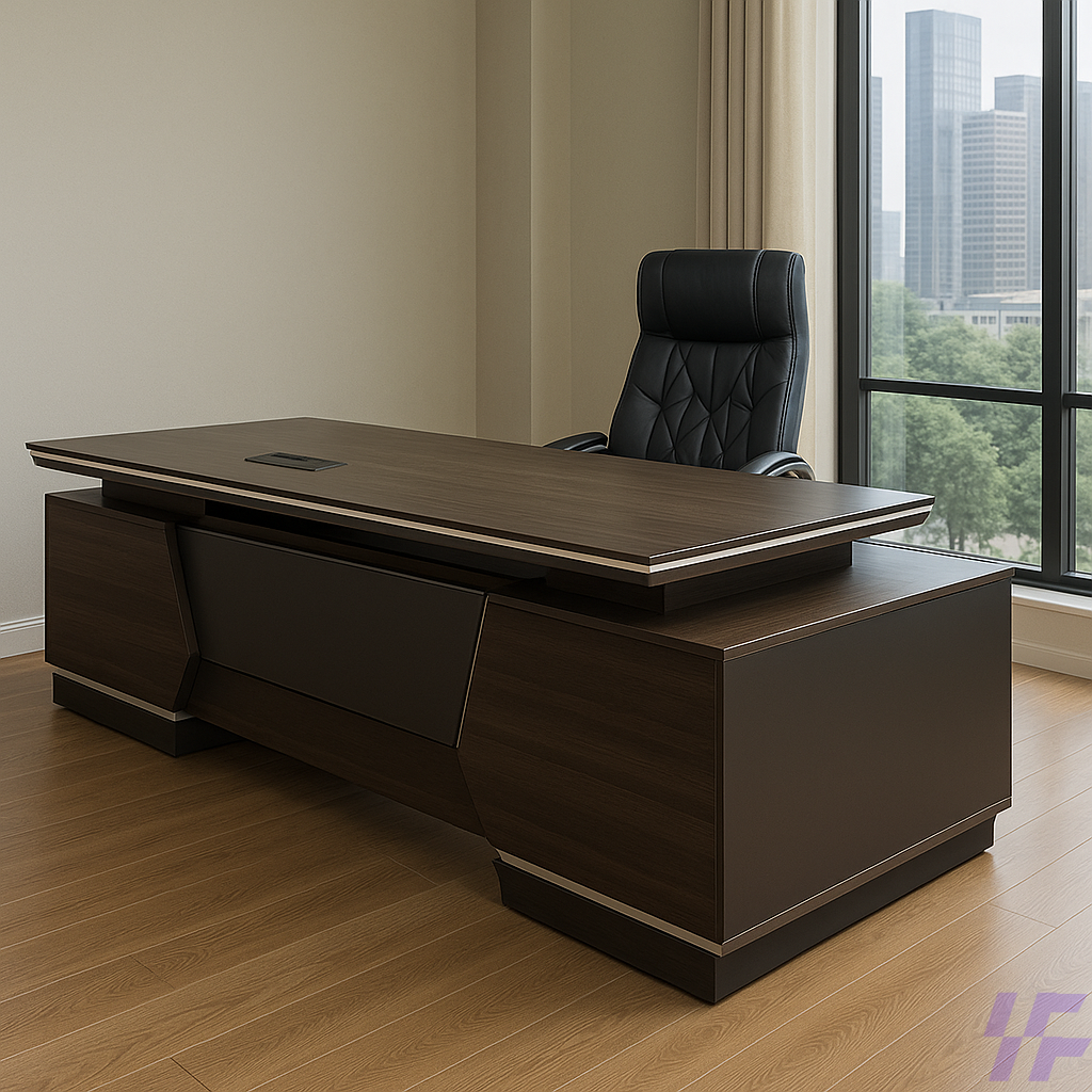 2.4M Modern Executive Office Desk - Intercom Furniture
