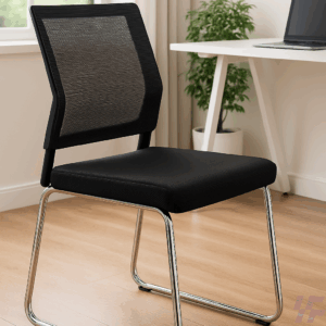 Modern Mesh Back Visitors Chair – Sleek Chrome Frame