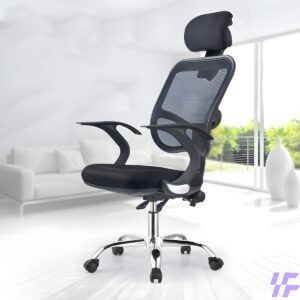 High-back orthopedic office chair