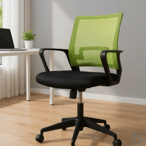 Ergonomic Mesh Mid-Back Office Chair – Lime Green & Black Frame