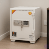 53KG Digital Fireproof Safe with Key Lock – White