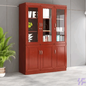 3-Door Wooden Filing Cabinet