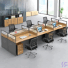 6-Way Modern Office Workstation with Drawers