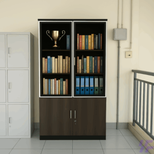2 Door Modern Glass Cabinet