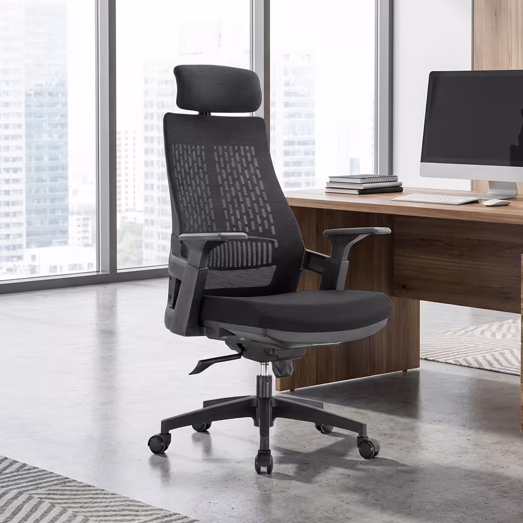 Aurora highback office chair with ergonomic design in a modern office