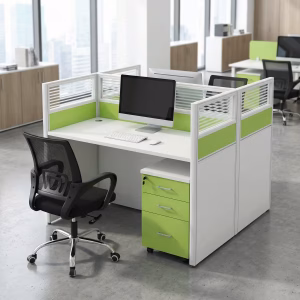 2 way green workstation for modern office use