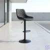 Black Adjustable Swivel Barstool