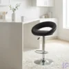 Black Adjustable Swivel Barstool