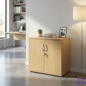 Spacious executive wooden cupboard with multiple shelves and drawers, crafted from high-quality wood, perfect for office storage, filing documents, and organizing workspace essentials.
