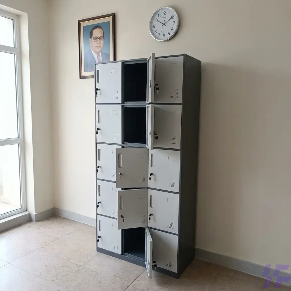 Heavy-Duty 15-Locker Steel Office Cabinet with Secure Individual Key Locks and Ventilated Metal Doors for Safe Employee Personal Storage and Workplace Organization Heavy-Duty 15-Locker Steel Office Cabinet with Secure Individual Key Locks and Ventilated Metal Doors for Safe Employee Personal Storage and Workplace Organization