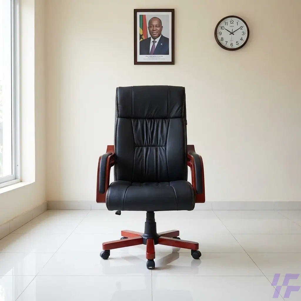 Premium Executive High Back Chair with Ergonomic Lumbar Support, Breathable Mesh Backrest, and Adjustable Padded Armrests for Professional Boardroom and Office Comfort Premium Executive High Back Chair with Ergonomic Lumbar Support, Breathable Mesh Backrest, and Adjustable Padded Armrests for Professional Boardroom and Office Comfort