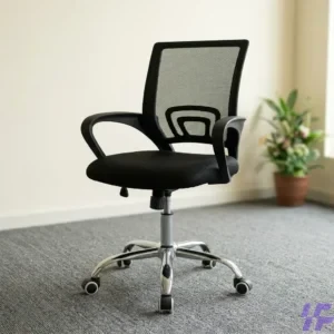 Low back clerical chair with ergonomic design, breathable seat, and smooth swivel base, comfortable space-saving office seating for desks, reception, and workstations in Kenya