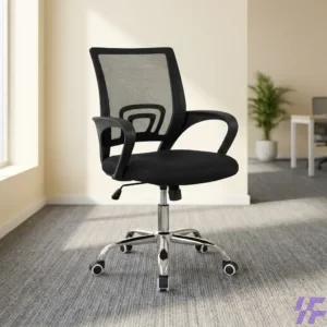 Low back clerical chair with ergonomic design, breathable seat, and smooth swivel base, comfortable space-saving office seating for desks, reception, and workstations in Kenya
