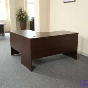 1.4-meter curved office table with modern ergonomic design and spacious work surface, durable executive workstation ideal for office setups, reception areas, and professional workspaces in Kenya