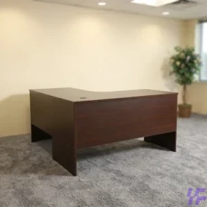 1.4-meter curved office table with modern ergonomic design and spacious work surface, durable executive workstation ideal for office setups, reception areas, and professional workspaces in Kenya