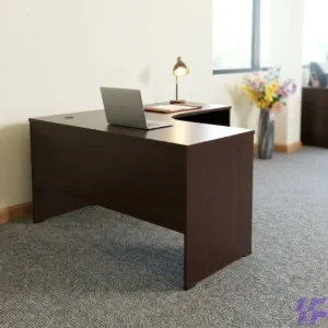 1.4-meter curved office table with modern ergonomic design and spacious work surface, durable executive workstation ideal for office setups, reception areas, and professional workspaces in Kenya