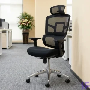 Adjustable orthopedic office chair with ergonomic lumbar support, height and tilt adjustment, and breathable design for superior comfort during long working hours in office and home use in Kenya