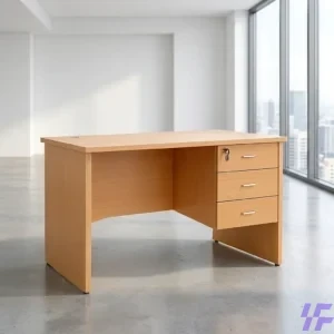 1.0m wooden study table with sturdy frame and smooth spacious surface, compact modern desk ideal for students, home study, and office workspaces in Kenya