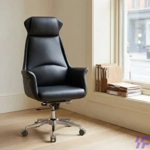 High back executive chair with ergonomic lumbar support, premium cushioning, and adjustable height for superior comfort in office, boardroom, and home workspace use in Kenya