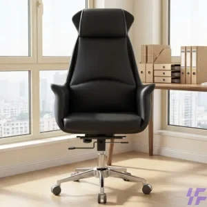 High back executive chair with ergonomic lumbar support, premium cushioning, and adjustable height for superior comfort in office, boardroom, and home workspace use in Kenya