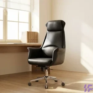 High back executive chair with ergonomic lumbar support, premium cushioning, and adjustable height for superior comfort in office, boardroom, and home workspace use in Kenya