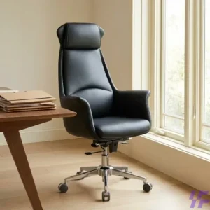 High back executive chair with ergonomic lumbar support, premium cushioning, and adjustable height for superior comfort in office, boardroom, and home workspace use in Kenya
