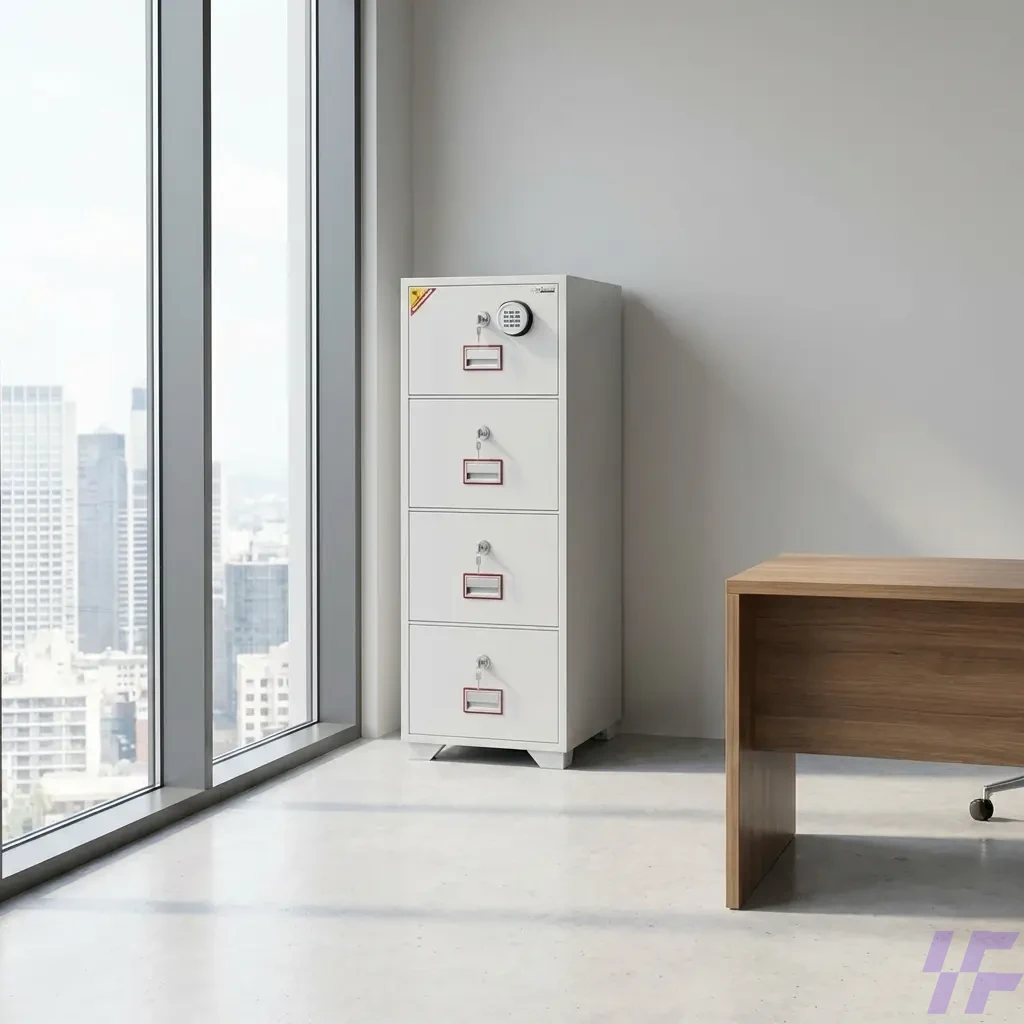 Fireproof office filing cabinet with heavy-duty steel construction and secure lockable drawers, reliable document protection and safe storage solution for offices and businesses in Kenya Fireproof office filing cabinet with heavy-duty steel construction and secure lockable drawers, reliable document protection and safe storage solution for offices and businesses in Kenya