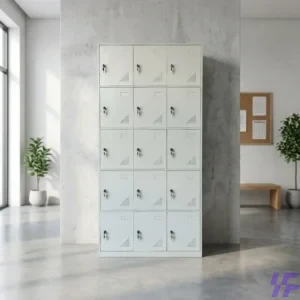 15-locker filing cabinet with durable steel construction and secure individual compartments, heavy-duty storage solution for office, school, and staff locker organization in Kenya