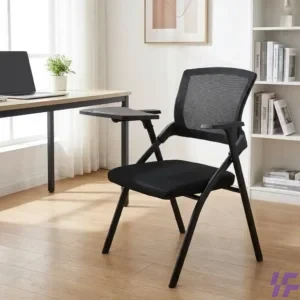 Mesh foldable study chair with breathable backrest, sturdy frame, and lightweight space-saving design, comfortable seating for students, training rooms, home, and office use in Kenya