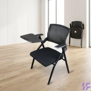 Mesh foldable study chair with breathable backrest, sturdy frame, and lightweight space-saving design, comfortable seating for students, training rooms, home, and office use in Kenya