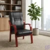 Ergonomic Wood Frame Armchair