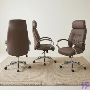 Brown executive office chair with ergonomic high-back support, premium cushioned seating, and adjustable height, stylish professional chair for executive offices and home workspaces in Kenya