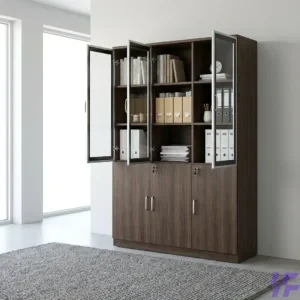 Executive wooden filing cabinet with lockable drawers, spacious storage compartments, and durable premium finish, elegant office organization solution for secure document filing in Kenya
