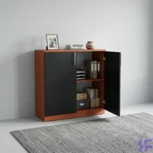 Wooden executive office cupboard with lockable doors, spacious shelves, and durable premium finish, elegant and secure storage solution for documents and office essentials in corporate and home workspaces in Kenya