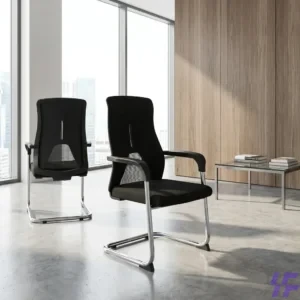 Mesh executive visitor chair with breathable backrest, cushioned seat, and sturdy frame, comfortable and professional seating for office reception, meeting rooms, and guest areas in Kenya