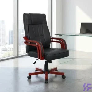 Luxury executive leather office chair with premium leather finish, high-back ergonomic support, adjustable height, and cushioned seating, designed for comfort and prestige in executive offices and home workspaces in Kenya