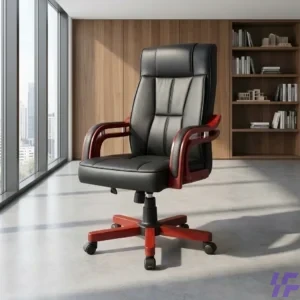 Luxury executive leather office chair with premium leather finish, high-back ergonomic support, adjustable height, and cushioned seating, designed for comfort and prestige in executive offices and home workspaces in Kenya