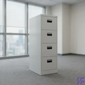 Vertical 4-drawer steel cabinet with durable lockable drawers and space-saving upright design, secure office storage solution for organized document filing in corporate and home workspaces in Kenya