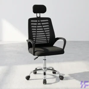 Headrest office chair with ergonomic high-back support, adjustable headrest, and cushioned lumbar comfort, professional seating solution for long working hours in office and home workspaces in Kenya
