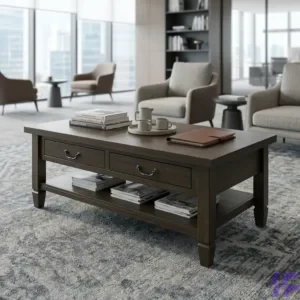 Rectangular coffee table with modern durable design and spacious tabletop, stylish center table ideal for office lounges, reception areas, and contemporary living spaces in Kenya