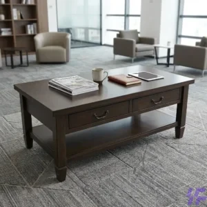 Rectangular coffee table with modern durable design and spacious tabletop, stylish center table ideal for office lounges, reception areas, and contemporary living spaces in Kenya